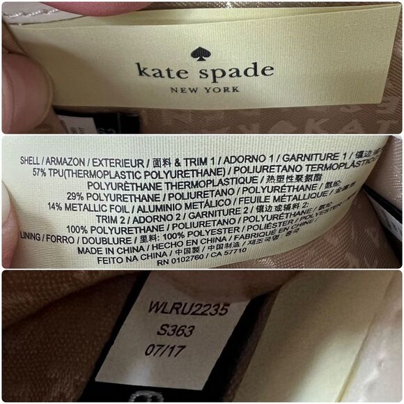 Kate Spade Metro Spade Neda Continental Zip Wallet Metallic Gold - Picture 10 of 10